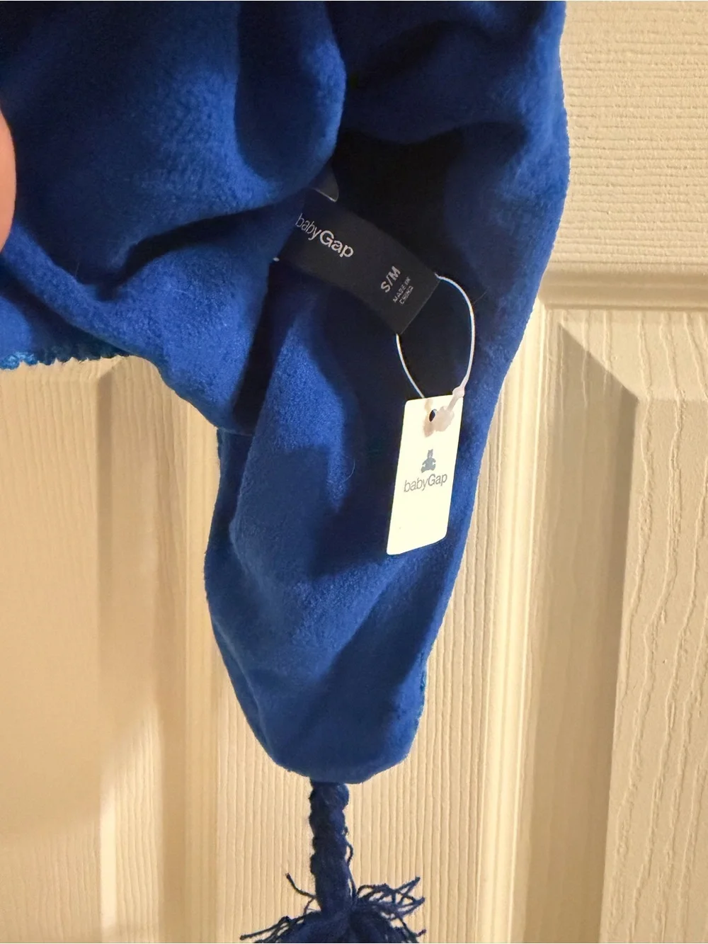 GAP Blue Monster Earflap Knit Hat with Tassels
